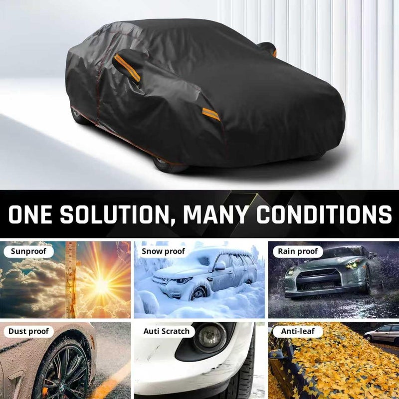AltoCover Car Cover Custom Fit for Honda Accord, Chevy Malibu, Kia K5 /Optima, 6 Layer Heavy Duty Car Cover with Cotton Liner - Image 5